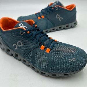 On Running Men's Athletic Shoes in Blue and Orange size 8.5